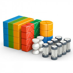 Geomag Education Magicube Recycled 4 forma 128 db Építőjáték Geomag