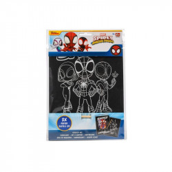 Képkarcoló 26x19,5 cm - Spidey, 2 db Kreatív készlet Slammer