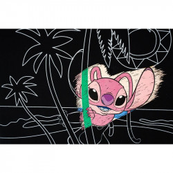 Képkarcoló 26x19,5 cm - Stitch, 2 db