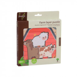 Jouéco® -  Háziállatok réteges puzzle Bébijáték, kellék Nincs