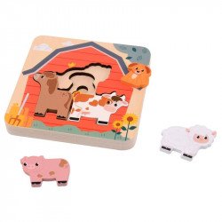Jouéco® -  Háziállatok réteges puzzle Bébijáték, kellék Nincs