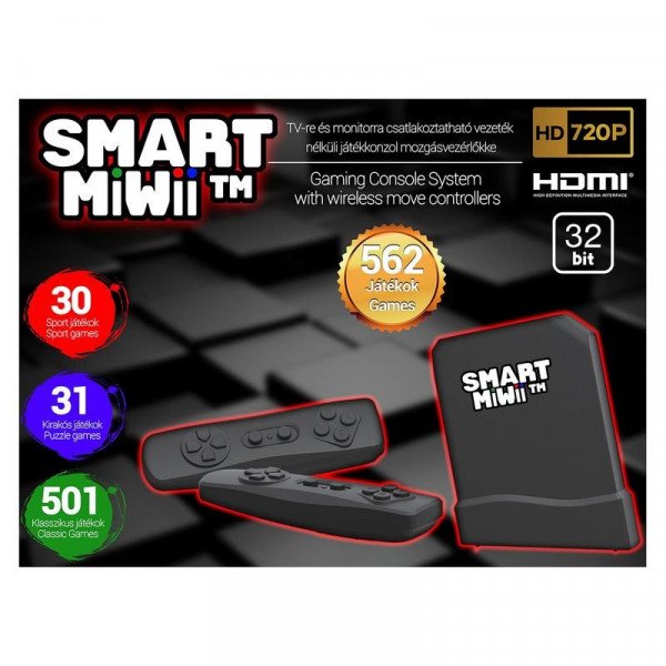 SMART MiWii vezeték nélküli HD játékkonzol, 562 játék