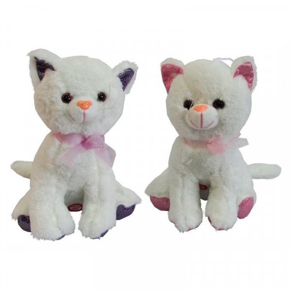 Cica nyávogó plüssfigura - 23 cm, többféle