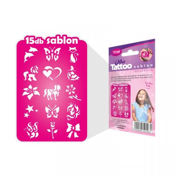 Tytoo Lányos sablon szett 15 db-os