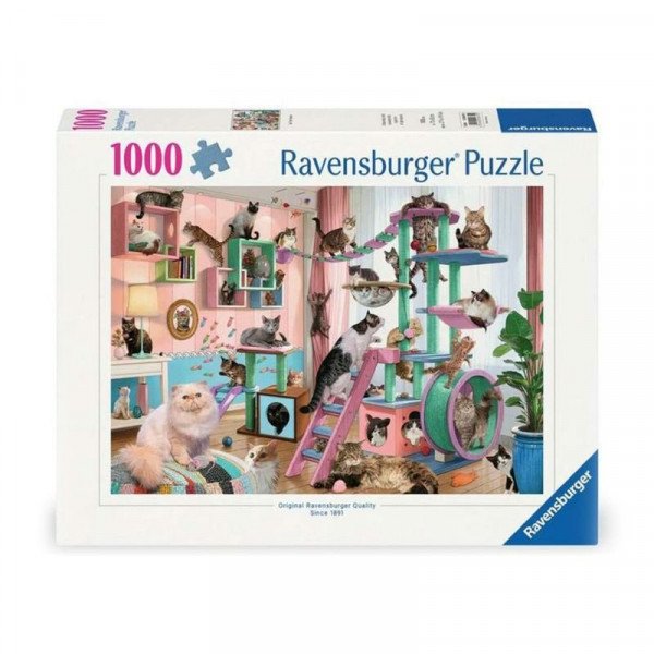 Puzzle 1000 db - Macskamenyország