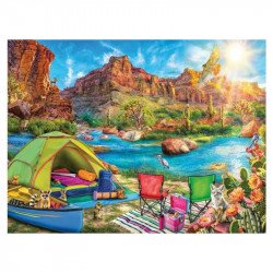 Puzzle 1500 db - Kemping a kanyonban 1000-2999 darabos puzzle Ravensburger