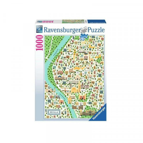 Puzzle 1000 db - Sevilla térképe