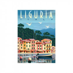 Puzzle 1000 db - Képeslap Liguria