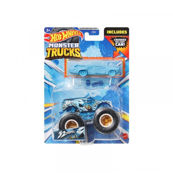 Hot Wheels monster truck autó Hot Wheels kisautóval
