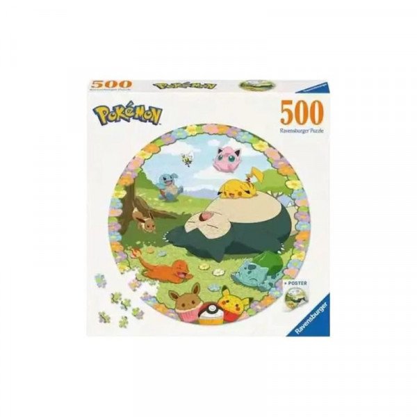 Puzzle 500 db - Pokémonok és virágok