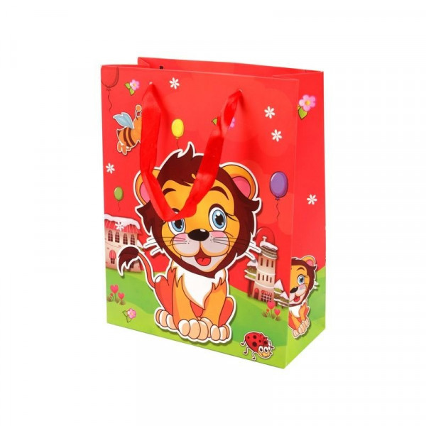 Állatfigurás ajándékzacskó - 18 x 23 cm