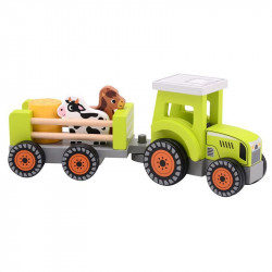 Jouéco® - Fa traktor kiegészítőkkel