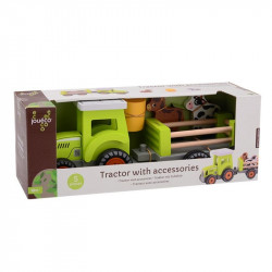 Jouéco® - Fa traktor kiegészítőkkel Bébijáték, kellék Nincs