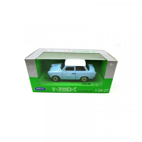 Fémautó Trabant 1:24/601 világoskék szabad kerék