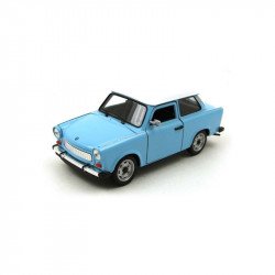 Fémautó Trabant 1:24 /601 világoskék /krém színű Autó, jármű Nincs