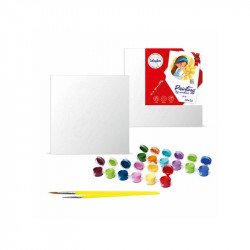 Ideyka számmal festés - Mágikus egyszarvú 25x25cm Festés, színezés, rajzolás Nincs