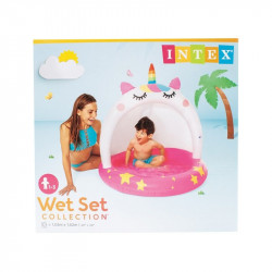 Bébi medence árnyékolóval egyszarvú 1. 02mx1. 02m Medence Intex