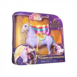 Unikornis Akadémia - Szivárványosan világító Wildstar Baba, babakocsi SPIN MASTER