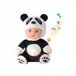 Zenélő, világító altató panda baba, 25 cm Baba, babakocsi Nincs