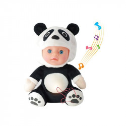 Zenélő, világító altató panda baba, 25 cm Baba, babakocsi Nincs