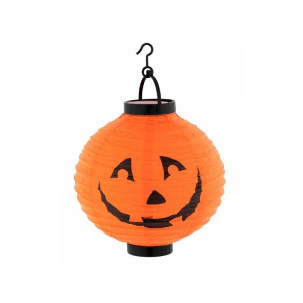 Halloween papírlampion LED fénnyel, 20 cm