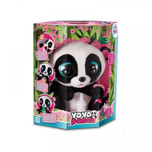 Yoyo panda interaktív plüssfigura - 40 cm