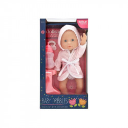 Baba, 30 cm fürdethető, fürdőköpenyben, bilivel, cumisüveggel Baba, babakocsi Dolls World