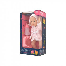 Baba, 30 cm fürdethető, fürdőköpenyben, bilivel, cumisüveggel Baba, babakocsi Dolls World