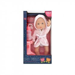 Baba, 30 cm fürdethető, fürdőköpenyben, bilivel, cumisüveggel Baba, babakocsi Dolls World