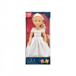 Baba, Lola, 36cm, puha testű, fésülhető Baba, babakocsi Dolls World