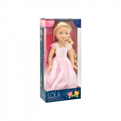Baba, Lola, 36cm, puha testű, fésülhető Baba, babakocsi Dolls World