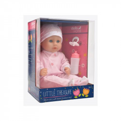Baba, Little treasure, 38 cm, babzsák testű Csecsemő baba Dolls World