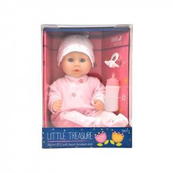 Baba, Little treasure, 38 cm, babzsák testű Csecsemő baba Dolls World