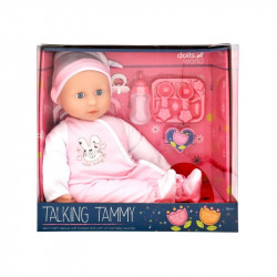 Baba, 46 cm, hangot adó, kiegészítőkkel Baba, babakocsi Dolls World