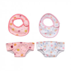 2 db textil pelenka és 2 db előke Baba, babakocsi Dolls World