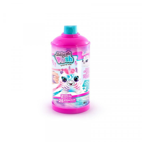 Airbrush Plush, színezhető állatok, meglepetés mini plüss, 6 féle