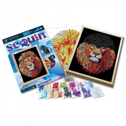 KitFix Sequin Blue Premium - Oroszlán Kreatív készlet Sequin Art