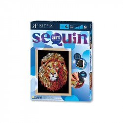 KitFix Sequin Blue Premium - Oroszlán Kreatív készlet Sequin Art