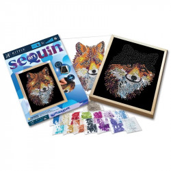 KitFix Sequin Blue Premium - Róka Kreatív készlet Sequin Art