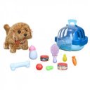 Plüss kutya hordozóval