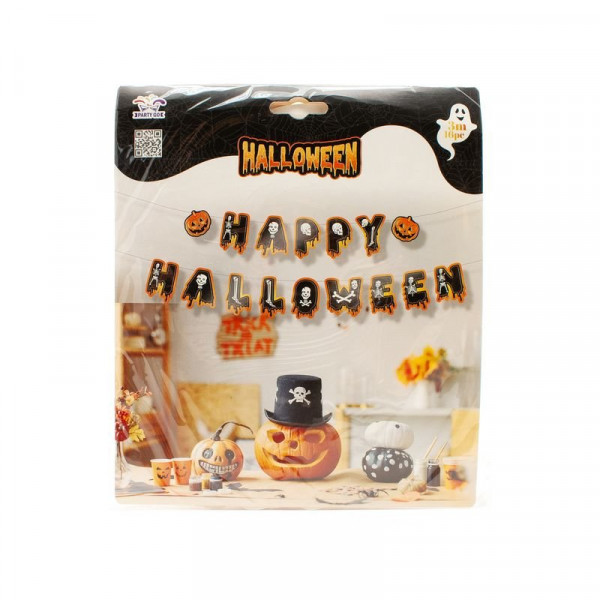 Halloween fűzér- Happy Halloween 3m