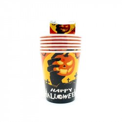 Halloween papírpohár 6db 250ml Party dekoráció Nincs