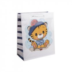 Papírtasak tigris sapiban 18*23 cm Díszcsomagoló, dísztasak Nincs