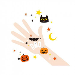 Tetováló szett Halloweenra 12x7,5 cm Jelmez kiegészítők Nincs