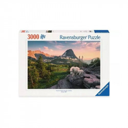 Puzzle 3000 db - Hegyikecske gidával 3000+ darabos puzzle Ravensburger