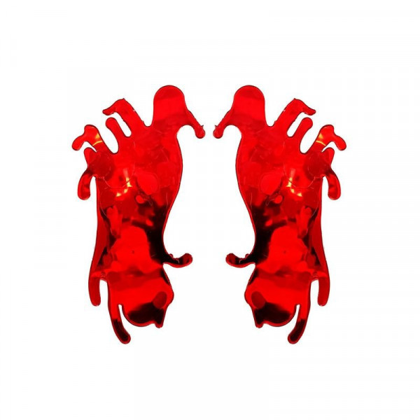 Halloween véres láb ablak dekor