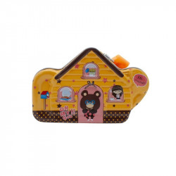 Házikó alakú fém persely, 4 féle