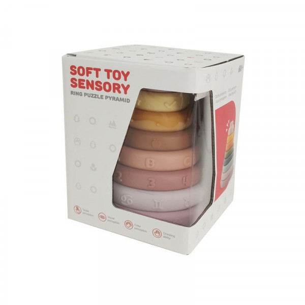 Szilikon montessori torony, 8 db