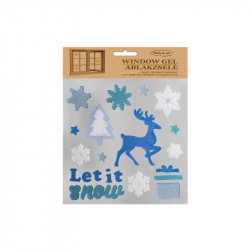 Ablakzselé kék-fehér rénszarvas Ajándék Nincs