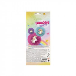 Unikornis parti dekoráció, 3 db